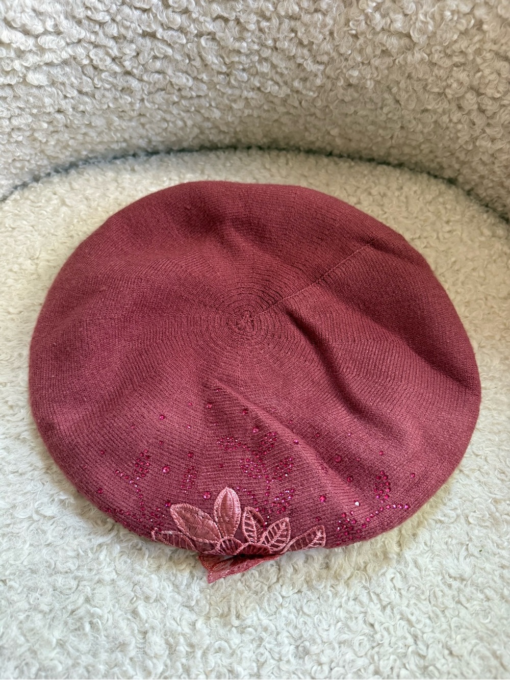 3/$20. Women's Embellished Berry Knit Beret